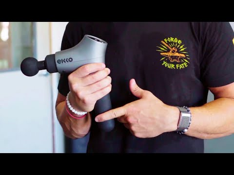 Ekko One Pro Edition Athlete Tested Percussive Therapy Smart Sports Massager with Accessories and Carrying Case - Free Shipping product video